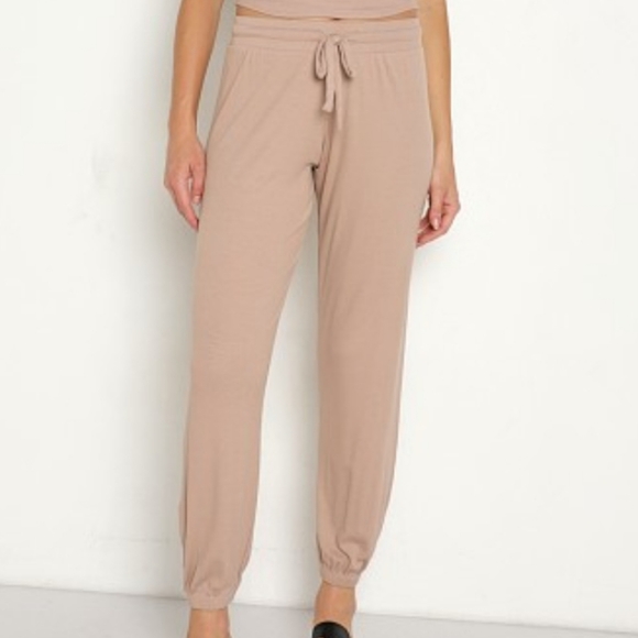 LNA Nude Ribbed Joggers Size Small - Picture 2 of 6